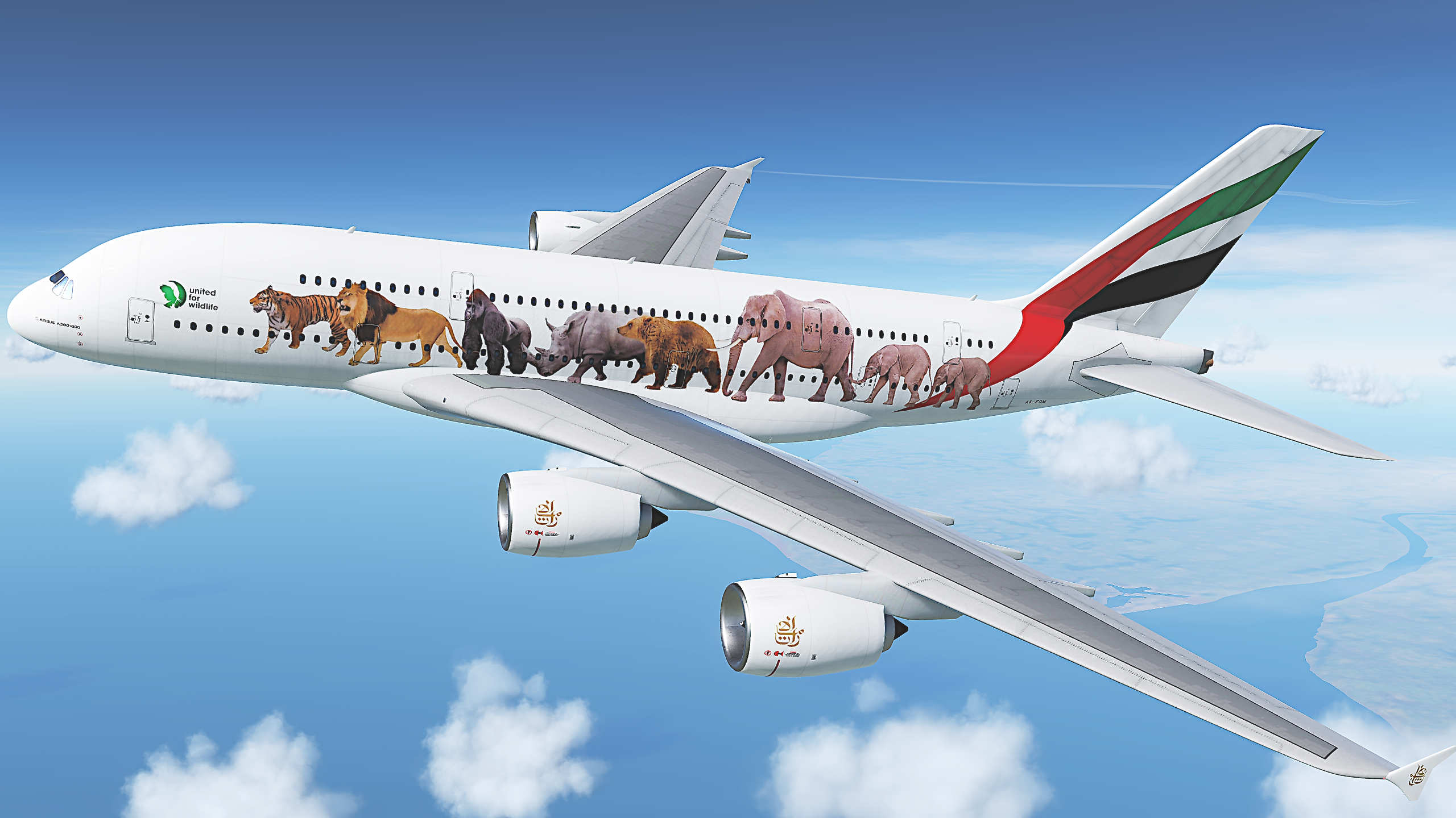 Airbus_A380 Emirates 'United for Wildlife' Serial Number...A6-EOM